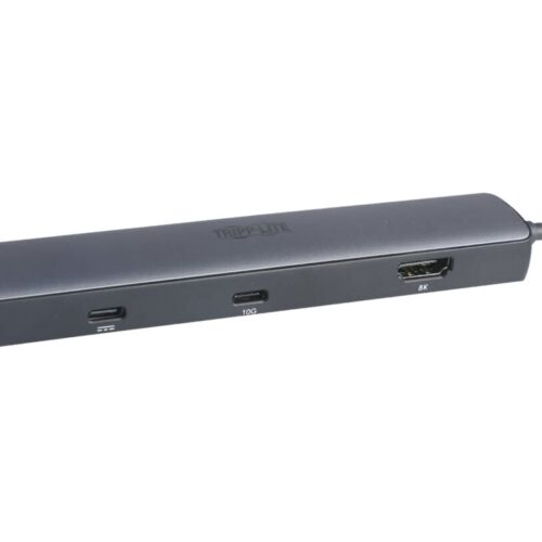 EATON TRIPPLITE USB-C Multiport Adapter 8K HDMI 3 USB Hub Ports Gigabit Ethernet 100W PD Charging HDR HDCP 2.3