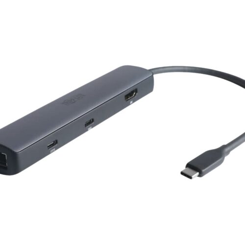 EATON TRIPPLITE USB-C Multiport Adapter 8K HDMI 3 USB Hub Ports Gigabit Ethernet 100W PD Charging HDR HDCP 2.3