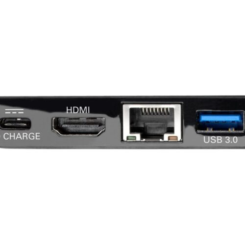 EATON TRIPPLITE USB-C Multiport Adapter – HDMI USB 3.0 Port GbE 60W PD Charging HDCP Black