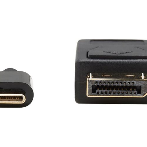 EATON TRIPPLITE USB-C to DisplayPort Bi-Directional Active Adapter Cable M/M 4K 60 HDR Locking DP Connector 6ft. 1.8m