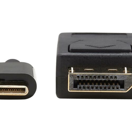 EATON TRIPPLITE USB-C to DisplayPort Bi-Directional Active Adapter Cable M/M 4K 60 Hz HDR Locking DP Connector 3 ft. 0.9m