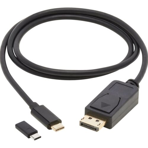 EATON TRIPPLITE USB-C to DisplayPort Bi-Directional Active Adapter Cable M/M 4K 60 Hz HDR Locking DP Connector 3 ft. 0.9m