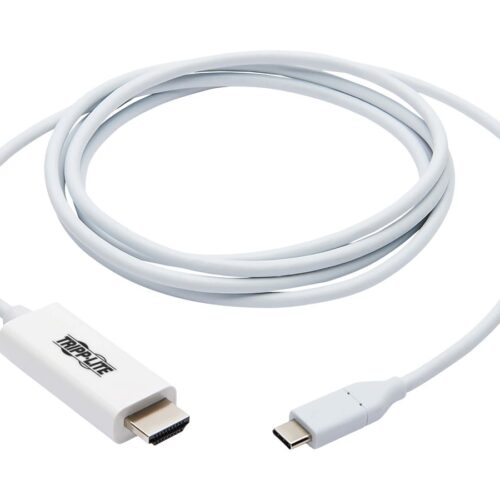 EATON TRIPPLITE USB-C to HDMI Adapter Cable M/M 4K 60 4:4:4 Thunderbolt 3 Compatible White 6ft. 1.8m