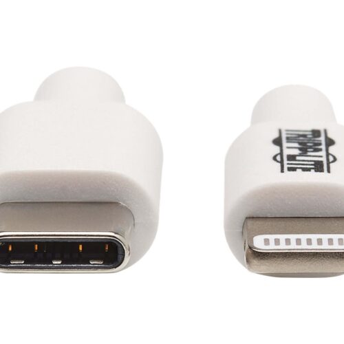 EATON TRIPPLITE USB-C to Lightning Sync/Charge Cable M/M MFi Certified White 3ft. 0.9m