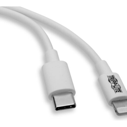 EATON TRIPPLITE USB-C to Lightning Sync/Charge Cable M/M MFi Certified White 3ft. 0.9m