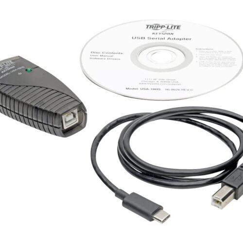 EATON TRIPPLITE USB-C to Serial DB9 RS232 Adapter Cable 3ft. 0.91m Keyspan High-Speed M/M TAA
