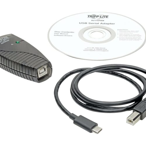 EATON TRIPPLITE USB-C to Serial DB9 RS232 Adapter Cable 3ft. 0.91m Keyspan High-Speed M/M TAA
