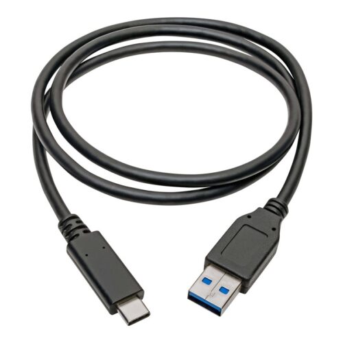 EATON TRIPPLITE USB-C to USB-A Cable M/M USB 3.1 Gen 2 10Gbps USB-IF Certified Thunderbolt 3 Compatible 3ft. 0.91m