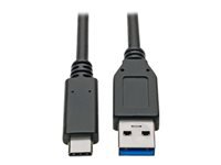 EATON TRIPPLITE USB-C to USB-A Cable M/M USB 3.1 Gen 2 10Gbps USB-IF Certified Thunderbolt 3 Compatible 3ft. 0.91m