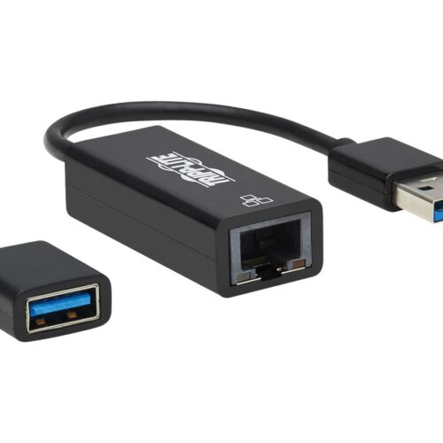 EATON USB-C USB-A to RJ45 Gigabit Ethernet Network Adapter 2xM/F USB 3.2 Gen 1 Black