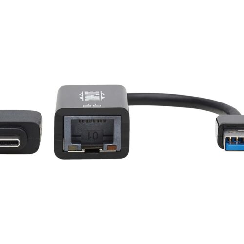 EATON USB-C USB-A to RJ45 Gigabit Ethernet Network Adapter 2xM/F USB 3.2 Gen 1 Black