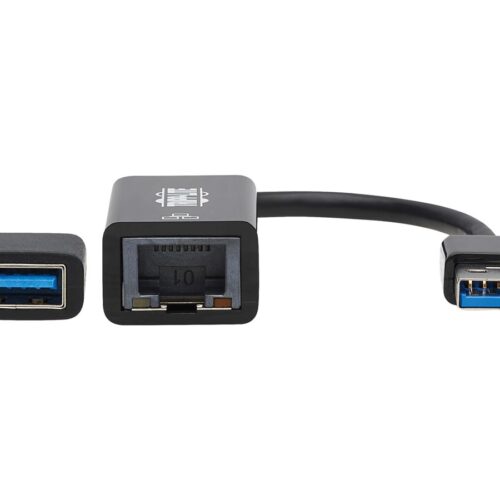 EATON USB-C USB-A to RJ45 Gigabit Ethernet Network Adapter 2xM/F USB 3.2 Gen 1 Black