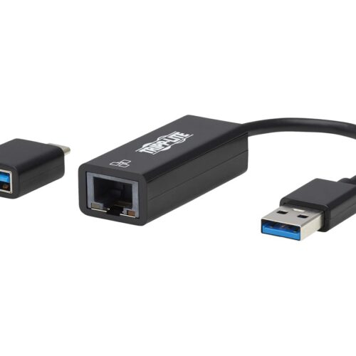 EATON USB-C USB-A to RJ45 Gigabit Ethernet Network Adapter 2xM/F USB 3.2 Gen 1 Black
