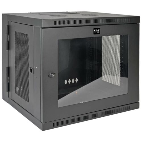 EATON Wall-Mounted SmartRack 10U Enclosure L. 600mm D.600mm Rear Hinges and Glass Door