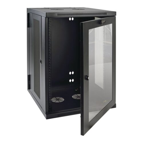 EATON Wall-Mounted SmartRack 18U Enclosure L. 600mm D.550mm Rear Hinges Glass Door