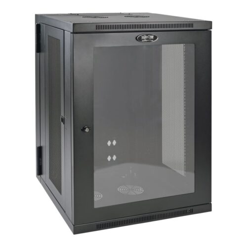 EATON Wall-Mounted SmartRack 18U Enclosure L. 600mm D.550mm Rear Hinges Glass Door