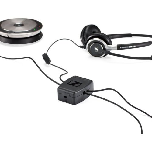 EPOS Flexible lock for securing speakerphones and wired headsets to workspace