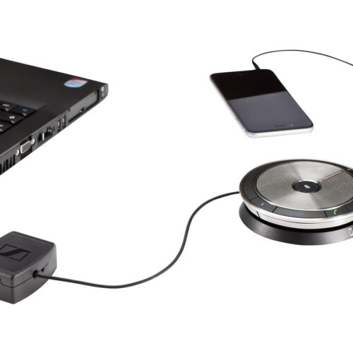 EPOS Flexible lock for securing speakerphones and wired headsets to workspace