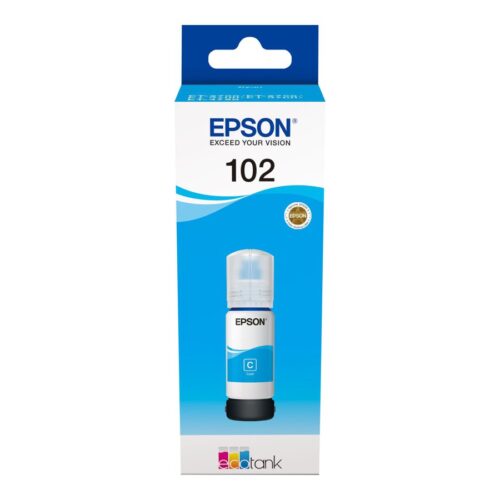 EPSON 1LB 102 EcoTank Cyan ink bottle