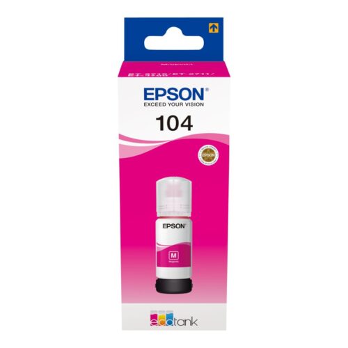 EPSON 1LB 104 EcoTank Magenta ink bottle