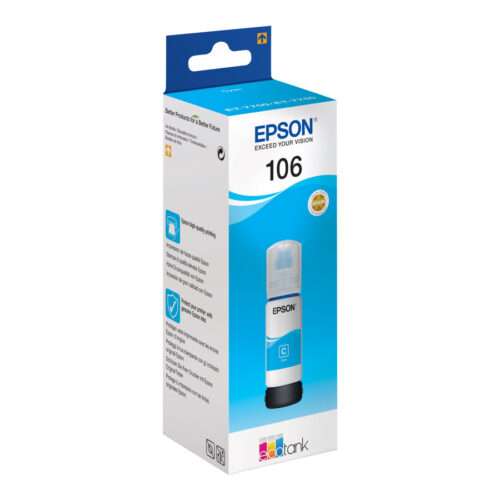 EPSON 1LB 106 EcoTank Cyan ink bottle