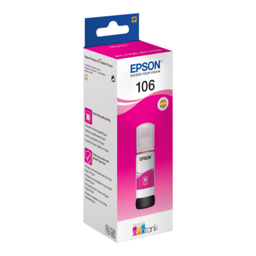 EPSON 1LB 106 EcoTank Magenta ink bottle