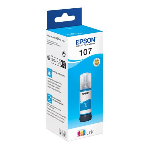 EPSON 1LB 107 EcoTank Cyan Ink Bottle