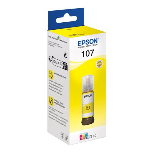 EPSON 1LB 107 EcoTank Yellow Ink Bottle