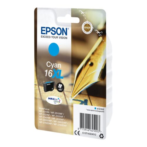 EPSON 1LB 16XL ink cartridge cyan high capacity 6.5ml 450 pages 1-pack blister without alarm