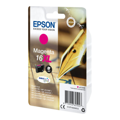 EPSON 1LB 16XL ink cartridge magenta high capacity 6.5ml 450 pages 1-pack RF-AM blister w/s