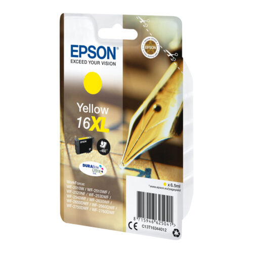 EPSON 1LB 16XL ink cartridge yellow high capacity 6.5ml 450 pages 1-pack blister without alarm