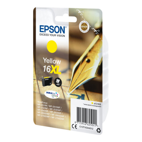 EPSON 1LB 16XL ink cartridge yellow high capacity 6.5ml 450 pages 1-pack blister without alarm
