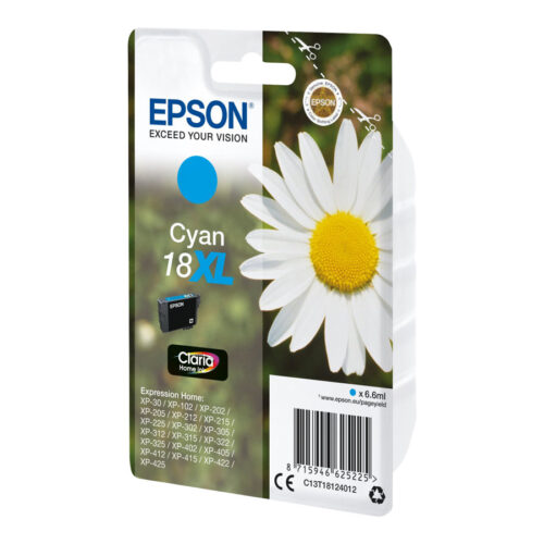 EPSON 1LB 18XL ink cartridge cyan high capacity 6.6ml 450 pages 1-pack blister without alarm