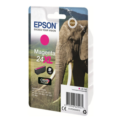EPSON 1LB 24XL ink cartridge magenta high capacity 8.7ml 740 pages 1-pack blister without alarm