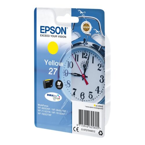 EPSON 1LB 27 ink cartridge yellow standard capacity 3.6ml 350 pages 1-pack RF-AM blister – DURABrite ultra ink w/s