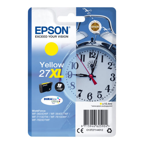 EPSON 1LB 27XL ink cartridge yellow high capacity 10.4ml 1.100 pages 1-pack RF-AM blister – DURABrite ultra ink w/s