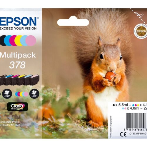 EPSON 1LB 378 Mpack Ink Cartridge BK C M Y LC LM BLISTER w/s