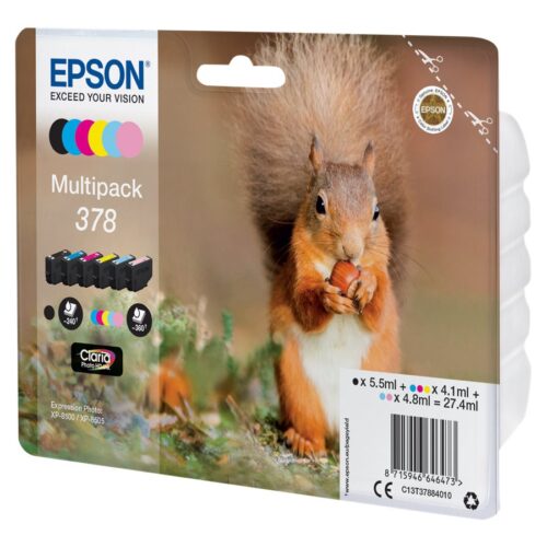 EPSON 1LB 378 Mpack Ink Cartridge BK C M Y LC LM BLISTER w/s