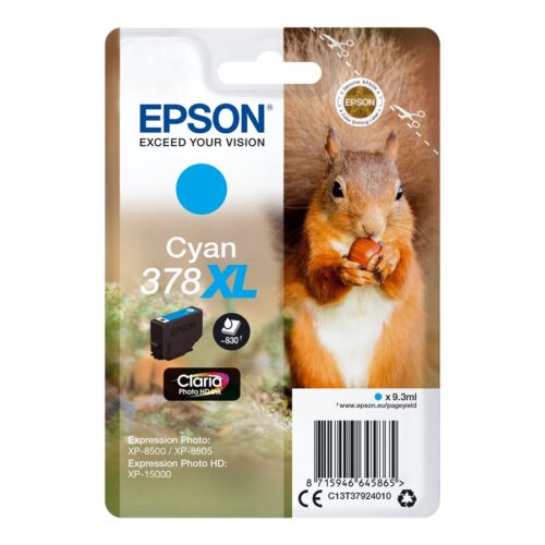 EPSON 1LB 378XL Cyan Ink Cartridge With Security w/s