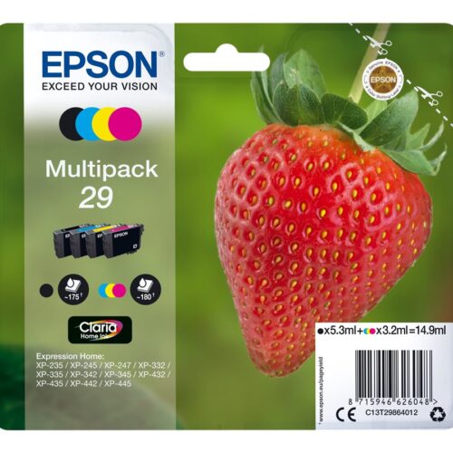 EPSON 1LB Multipack 4-colours 29 Claria Home Ink Blister without alarm