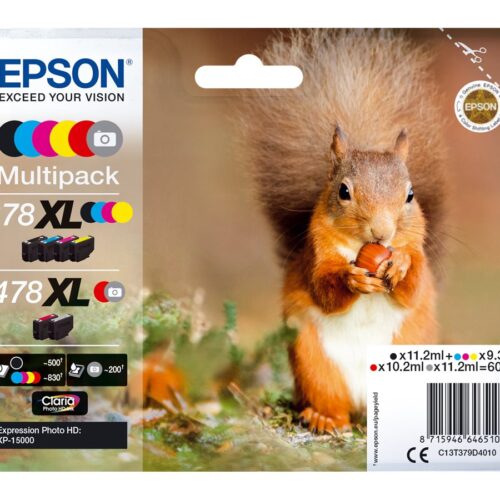 EPSON 1LB Multipack 6 colours 378XL/478XL Squirrel incl. R/G Clara Phto HD Ink