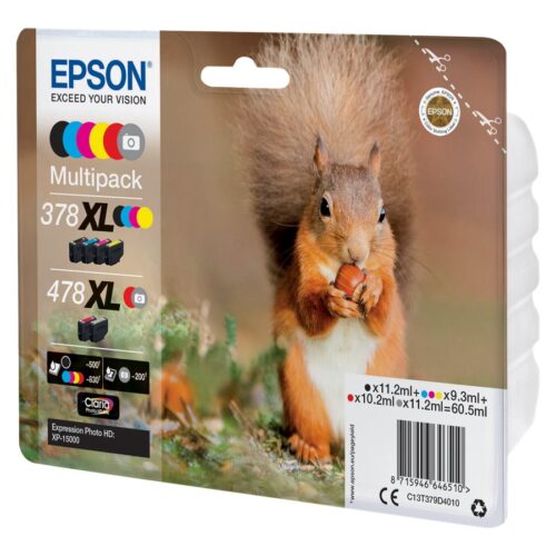 EPSON 1LB Multipack 6 colours 378XL/478XL Squirrel incl. R/G Clara Phto HD Ink
