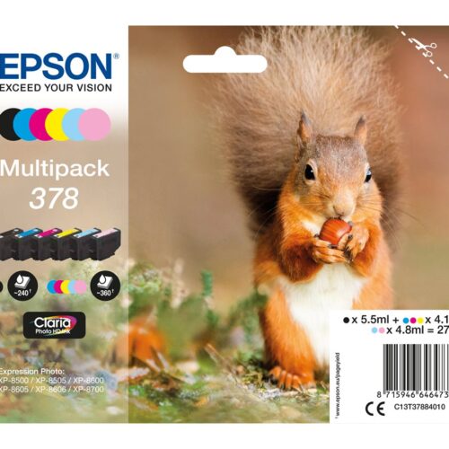 EPSON 1LB Multipack 6-farbig 378 Eichhörnchen Clara Phtsquirrelo HD Ink