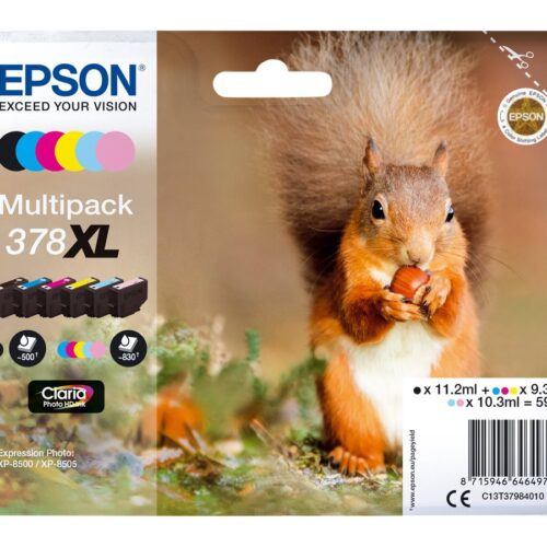EPSON 1LB Multipack 6-farbig 378XL Squirrel Clara Phto HD Ink