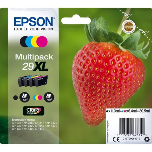 EPSON 1LB Multipack Fraise – Encre Claria Home Black Cyan Magenta Yellow XL w/s