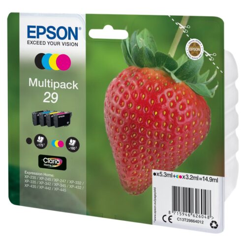 EPSON 1LB Multipack Fraise – Ink Claria Home Black Cyan Magenta Yellow w/s