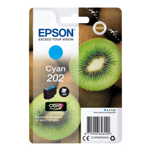 EPSON 1LB Singlepack Cyan 202 Kiwi Clara Premium Ink
