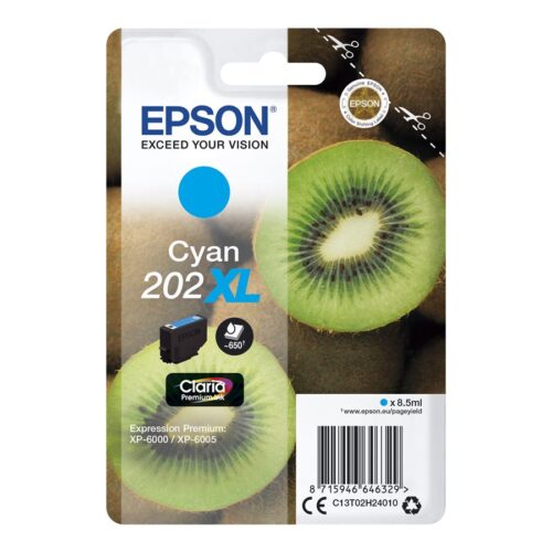 EPSON 1LB Singlepack Cyan 202XL Kiwi Clara Premium Ink
