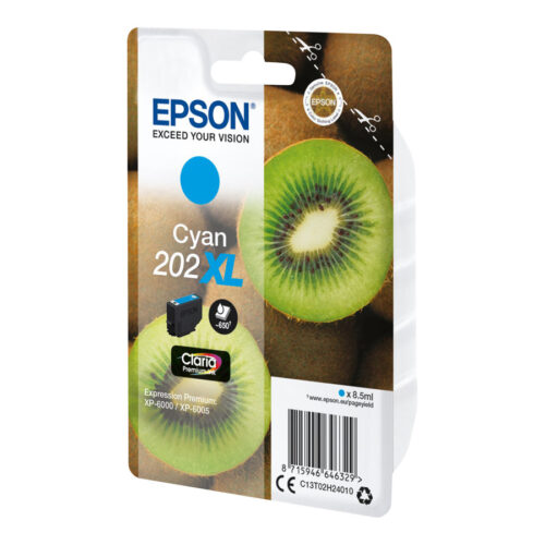 EPSON 1LB Singlepack Cyan 202XL Kiwi Clara Premium Ink