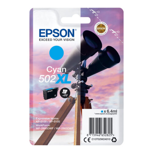 EPSON 1LB Singlepack Cyan 502XL Ink SEC w/s